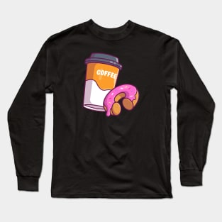 Coffee cup and donuts Long Sleeve T-Shirt